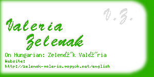 valeria zelenak business card